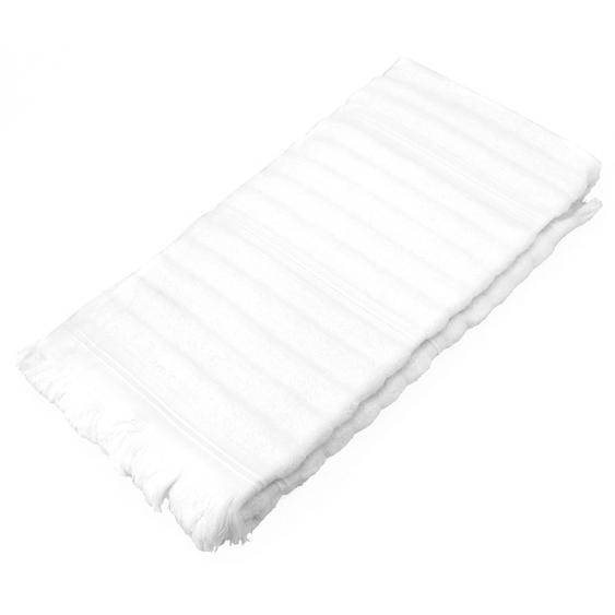 Drap de douche 70x140 cm NATURAL STRIPES blanc
