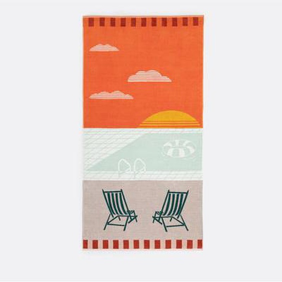 Drap de plage éponge velours ,Sicilia