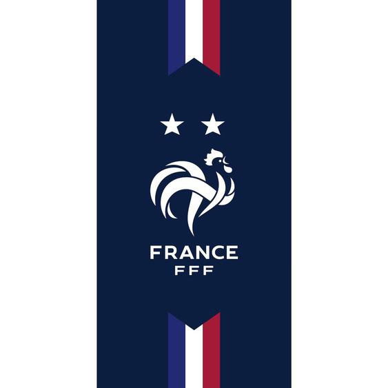Drap De Plage Imprimé 100% Coton, Fff Deux Étoiles Bleu