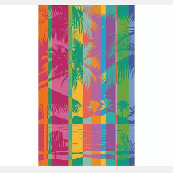 Drap de plage pur coton Palmito pop