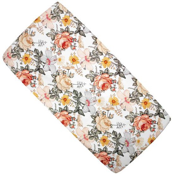 Drap Housse Berceau En Coton Néo Vintage Néo Vintage Imprimé Floral, Be