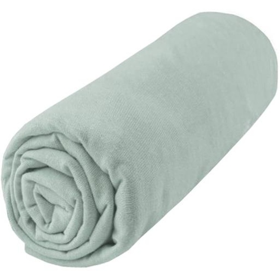 Drap Housse En Coton Jersey Uni Vert De Gris