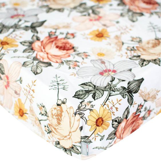 Drap-housse En Coton Néo Vintage Néo Vintage Imprimé Floral, Be