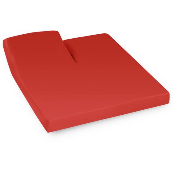 Drap housse relaxation uni 2x100x200 cm 100% coton ALTO orange Baie de Goji TR Tête relevable uniquement
