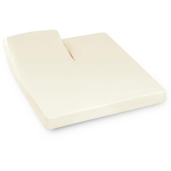 Drap housse relaxation uni 2x100x210 cm 100% coton ALTO Crème TR Tête relevable uniquement