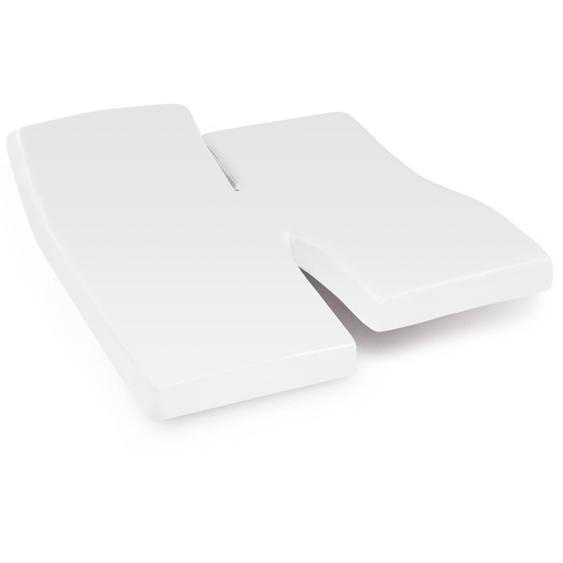 Drap housse relaxation uni 2x70x200 cm 100% coton ALTO Blanc TPR Tête et pied relevable