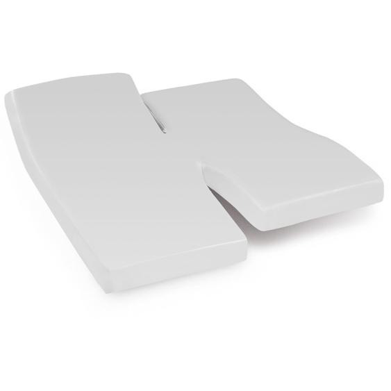 Drap housse relaxation uni 2x80x200 cm 100% coton ALTO Calcium TPR Tête et pied relevable