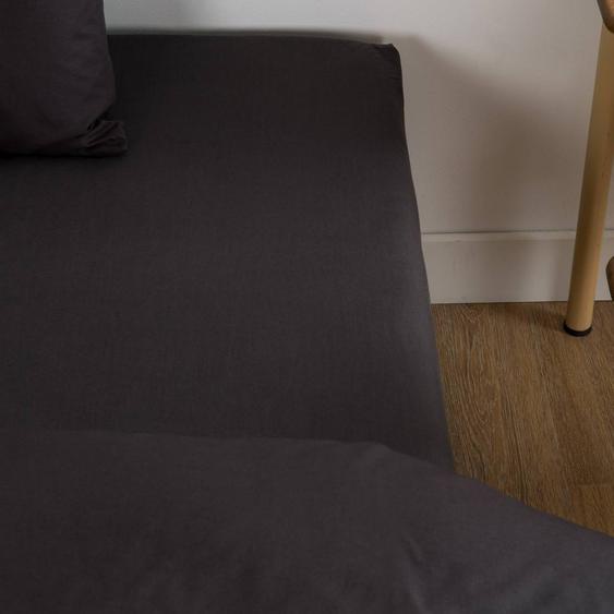 Drap Housse Tencel™ Et Coton Bio 1 Personne Gris Carbone