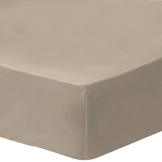 Drap-housse Uni En Percale, Coton Bio Taupe