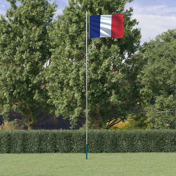 Drapeau de la France et mât 6,23 m Aluminium