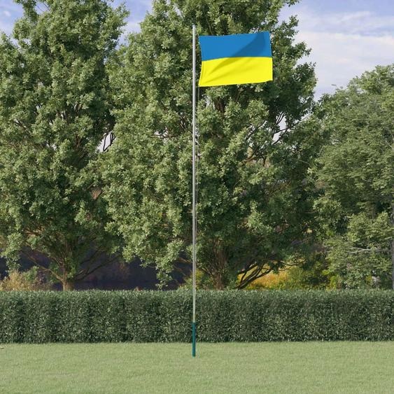 Drapeau de lUkraine et mât 6,23 m aluminium