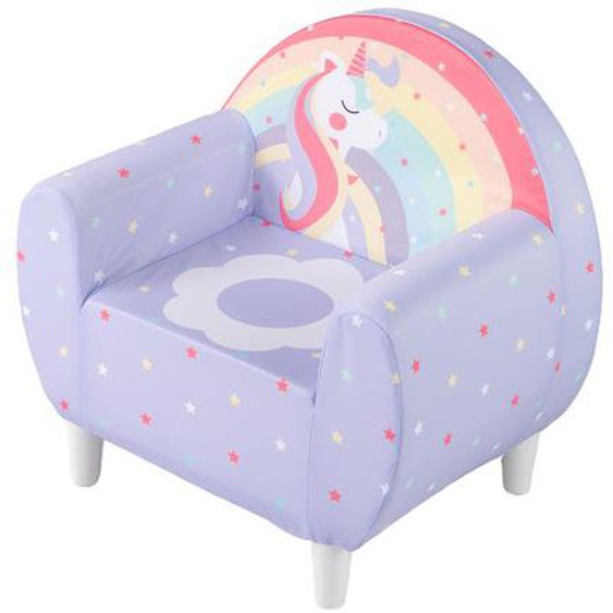 DREAMADE Canapé Enfants Rembourré en Éponge avec Dossier, Accoudoirs, Tissu Respirant, Fauteuil Ergonomique pour 3Ans+, Violet