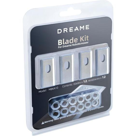 Lames de Rechange pour Tondeuse Robot, Tonte Robotisée A1, Kit de Lames à Détachement Rapide, Acier SK5, 12 Pièces/Kit - Dreame