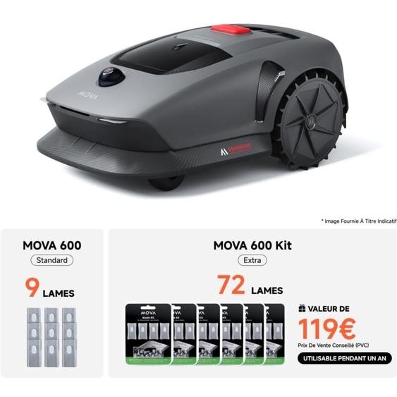 Dreame Mova 600 Kit Robot Tondeuse, Installation sans Fil, cartographie UltraView™ jusquà 600 m², évitement Intelligent des Obstacles