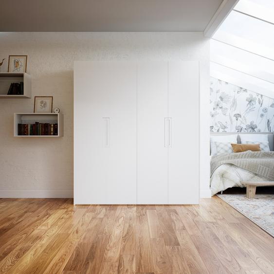 Dressing - Blanc, design, armoire penderie pour chambre ou entrée, à portes battantes - 204 x 232 x 62 cm, modulable