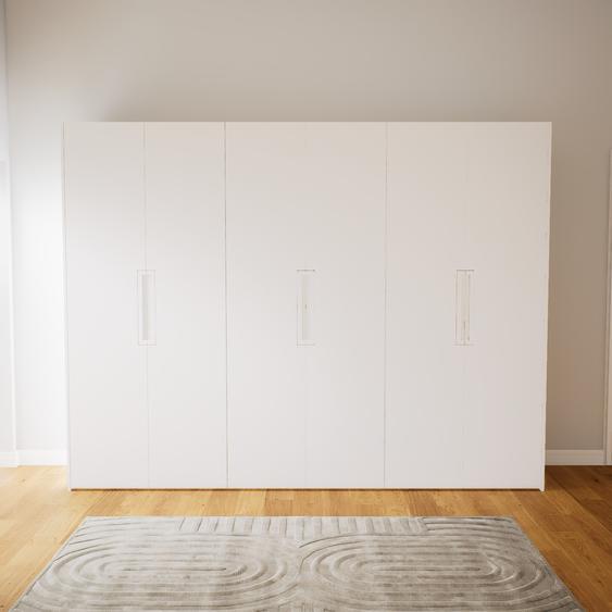 Dressing - Blanc, design, armoire penderie pour chambre ou entrée, à portes battantes - 304 x 232 x 62 cm, modulable
