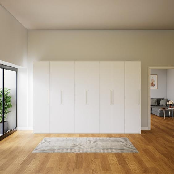Dressing - Blanc, design, armoire penderie pour chambre ou entrée, à portes battantes - 344 x 232 x 62 cm, modulable