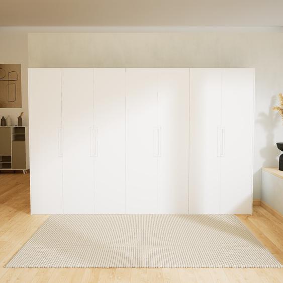 Dressing - Blanc, design, armoire penderie pour chambre ou entrée, à portes battantes - 354 x 232 x 62 cm, modulable