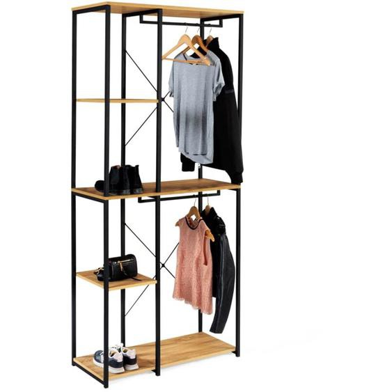 Dressing double penderie étagères l. 90 cm detroit design industriel