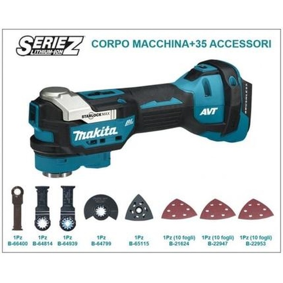 DTM52ZJX1 Outil multifonction Starlock Max 18v sans batteries - Makita