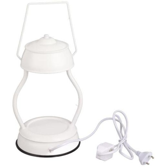 Duokon Lampe de de cire de bougie Lampe à bougie pour faire fondre la cire, Portable, bouton réglable, petite linge lampe Blanc