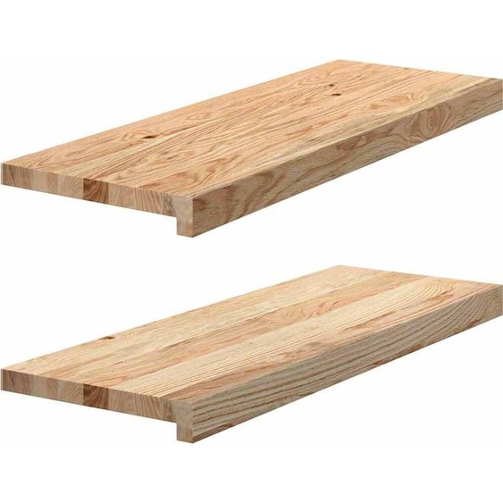 Durable Appuis de fenêtre 2 pcs. Non traités 70x30x2 cm Chêne massif - Tablettes de fenêtre Octo2933514 1parcel