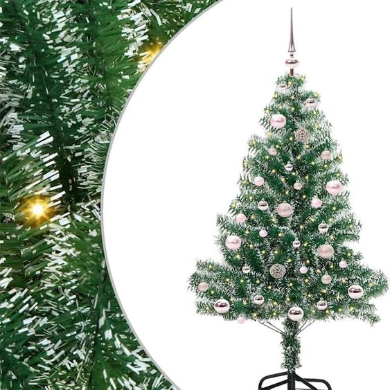 Durable Arbre de Noël artificiel enneigé avec lumière LED 150 cm - Arbres de Noël artificiels Octo6199064 2parcel