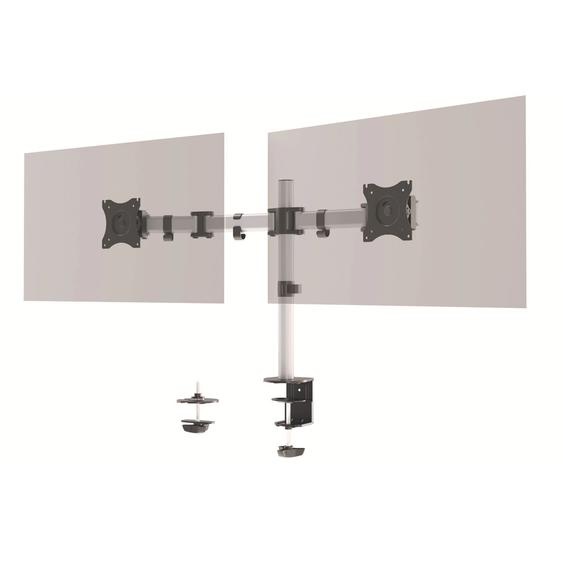 Durable Bras support écran double articulé Select - Argent métallisé