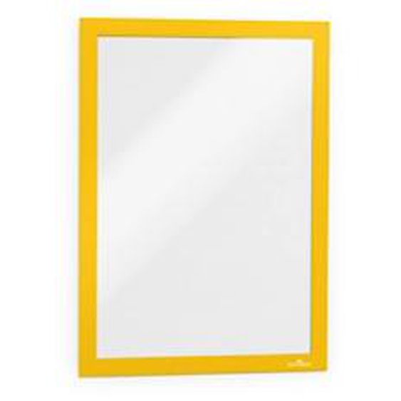 Durable Duraframe Pochette murale Cadre daffichage adhésif A4 - Cadre jaune - Sachet de 2