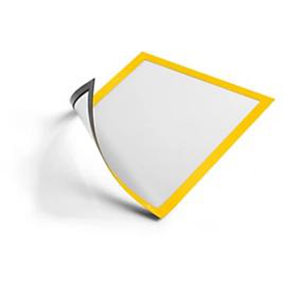 Durable Duraframe Pochette murale Cadre daffichage magnétique A4 - Cadre jaune - Sachet de 5