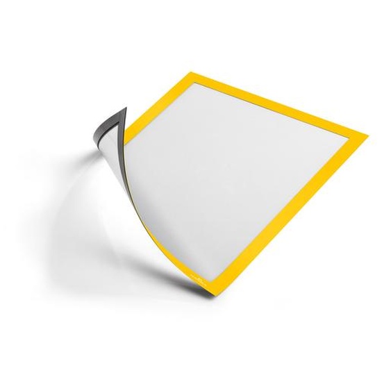 Durable Duraframe Pochette murale Cadre daffichage magnétique A4 - Cadre jaune - Sachet de 5