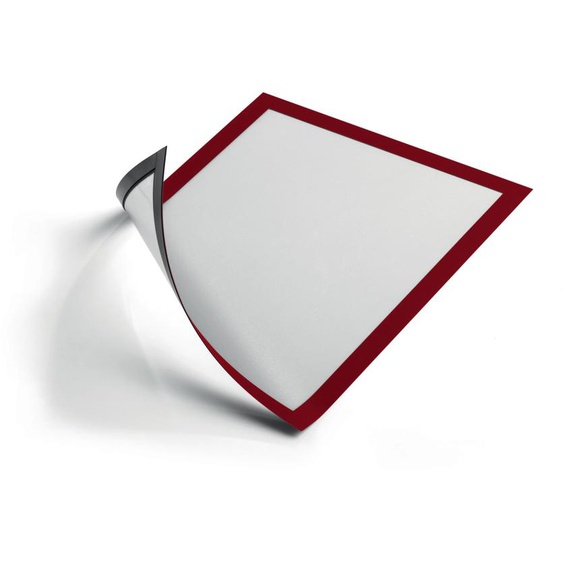 Durable Duraframe Pochette murale Cadre daffichage magnétique A4 - Cadre rouge - Sachet de 5