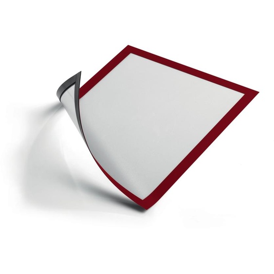 Durable Duraframe Pochette murale Cadre daffichage magnétique A4 - Cadre rouge - Sachet de 5