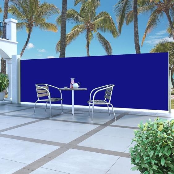 Durable Marquise latérale extensible 160x500 cm Bleu - Parasols Octo3275664 1parcel