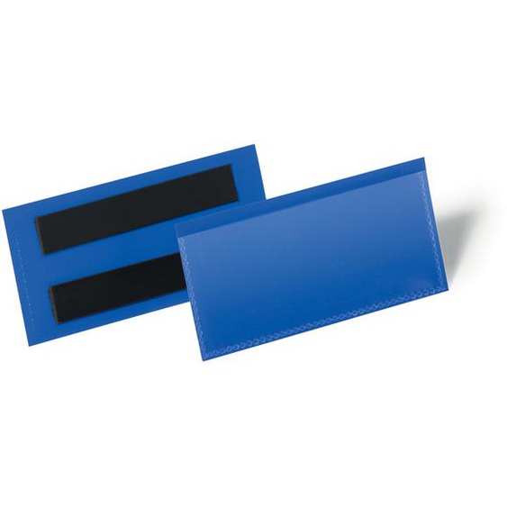 Durable Pochettes logistiques magnétiques - 100 x 38 mm - Bleu - Lot de 50