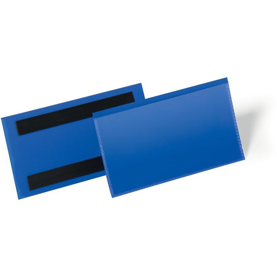 Durable Pochettes logistiques magnétiques - 150 x 67 mm- Bleu - Lot de 50