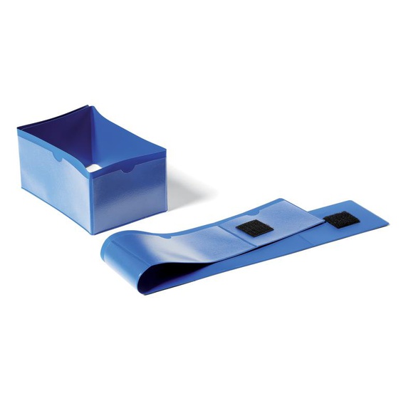Durable Pochettes porte-étiquette logistique pour pied de palette - 145 x 75 mm - Bleu - Lot de 50