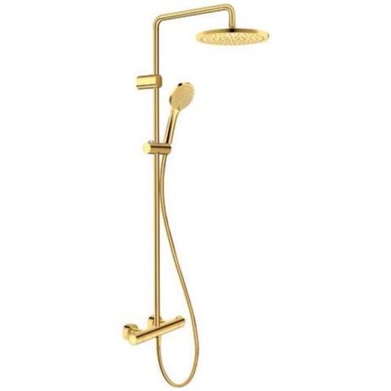 Duravit - Colonne de douche thermostatique MinusFlow doré poli