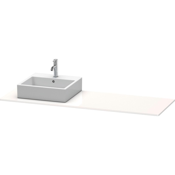 Duravit console XSquare XS060HL3939 160x55cm, avec découpe 2000 , gauche, nordique blanc soie mat
