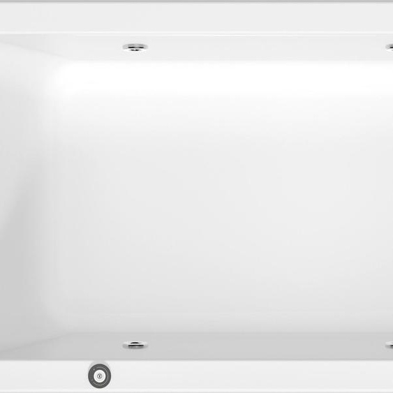 Duravit D-Code baignoire balnéo, 1750x750mm, 1 pente de dossier, Jet Project, rectangulaire, écoulement au pied, blanc brillant, 760671000JP1000