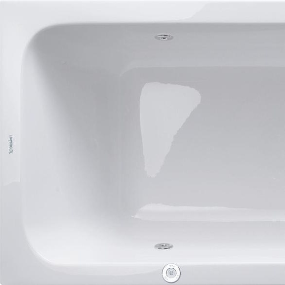 Duravit D-Code baignoire balnéo, 1800x800mm, 2 pentes de dos, Jet Project, rectangulaire, écoulement central, blanc brillant, 760101000JP1000
