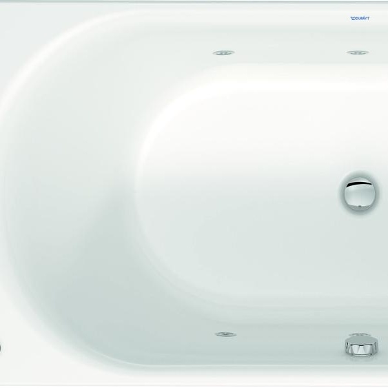 Duravit D-Neo baignoire balnéo, à encastrer, 2 pentes de dos, Jet Protect, 1800x800mm, 760476000JP1000