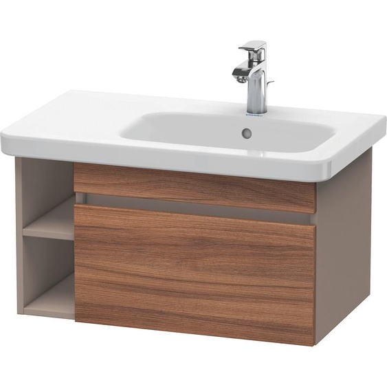 Duravit DuraStyle vasque match0 DS639307943 73 x 44,8 cm, vasque à droite, noyer naturel / basalte mat, coulissant 2000