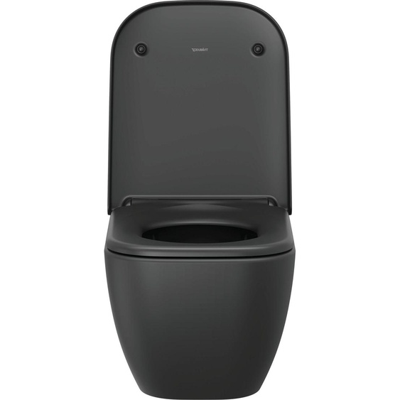 Duravit Happy D.2 Abattant WC Anthracite mat avec amortisseur de fermeture et charnières inox