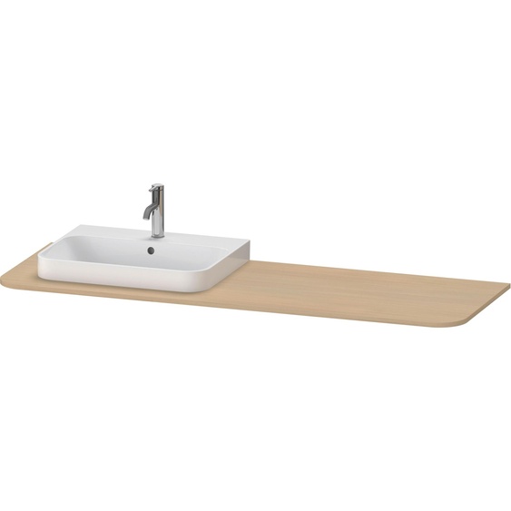 Duravit Happy D.2 lavabo console HP031HL7171 160 x 55 cm, avec 2000 découpe, à gauche, le chêne méditerranéen