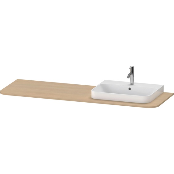 Duravit Happy D.2 lavabo console HP031HR7171 160 x 55 cm, avec 2000 découpe, à droite, le chêne méditerranéen