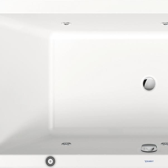 Duravit No.1 baignoire balnéo encastrée, rectangulaire, 1800x800mm, Jet Protect, 2 pans de dos, blanc, 760492000JP1000