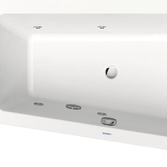 Duravit No.1 baignoire balnéo encastrée, trapèze, 1500x800mm, Jet Protect, 1 inclinaison du dossier à droite, blanc, 760505000JP1000