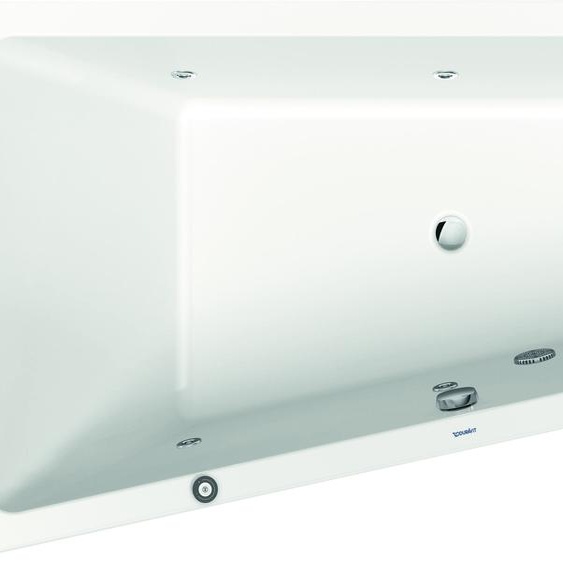 Duravit No.1 baignoire balnéo encastrée, trapèze, 1700x1000mm, Jet Protect, 1 inclinaison du dossier à gauche, blanc, 760508000JP1000