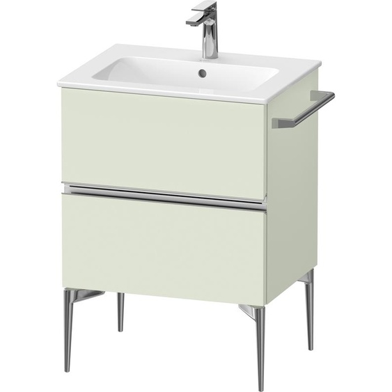 Duravit Sivida bâti-support pour lavabo, 2 tiroirs, poignée profilée chromée, 610x477x591mm, pour ME by Starck, SV4643010HH0000